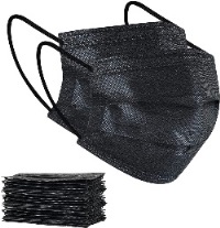 3 PLY BLACK SAFETY MASK 50 PCS BOX